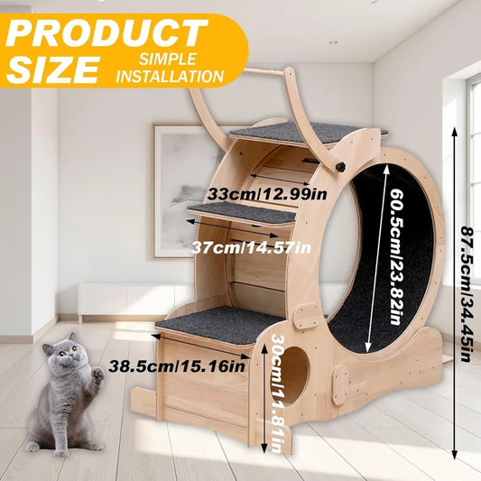Cat 7-in-1 Exercise Treadmill and Tunnel for Indoor Cats