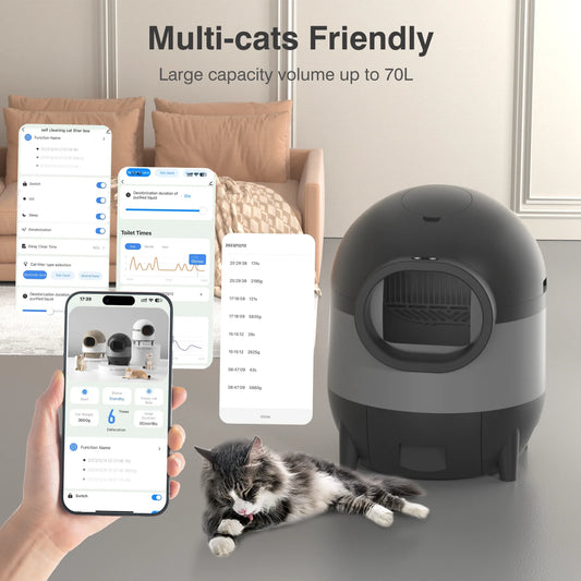 Self-Cleaning, Odor-Free Automatic Cat Litter Box