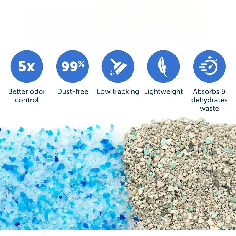 Crystal Cat Litter Tray Refills – Fresh Scent, 3-Pack Disposable Tray with Leak Protection