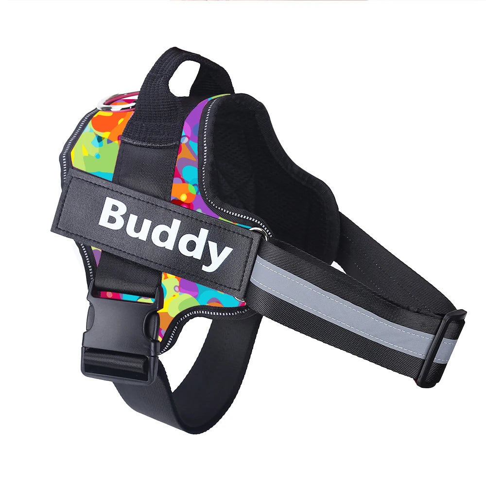 Personalized, NO PULL, Reflective, Breathable Harness Vest For Small and Large Dogs