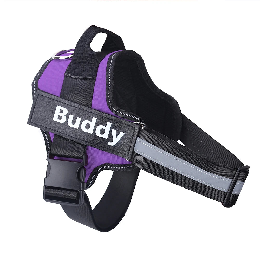 Personalized, NO PULL, Reflective, Breathable Harness Vest For Small and Large Dogs