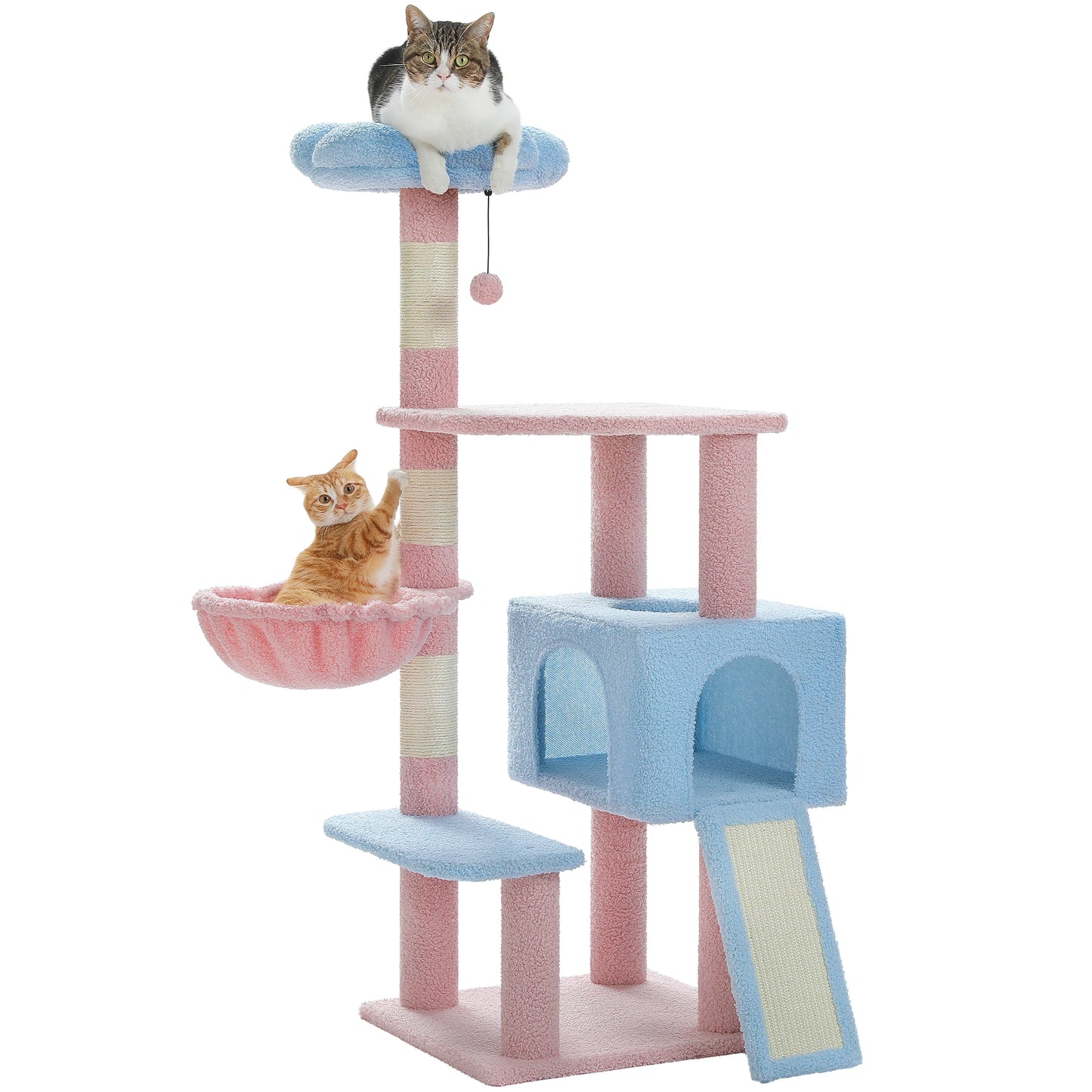 Flower Multi-Level Cat Tower/Tree with Scratching Posts and Top Perch
