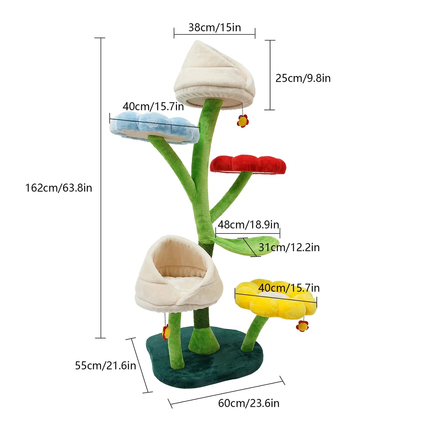 6-Tier Cat Tree with Leaf-shape Hammock