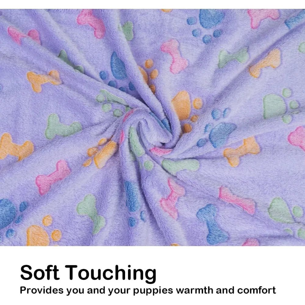 1 Pack of 3 Dog Blankets - Soft Fluffy Fleece