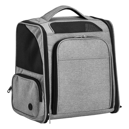 Breathable, Expandable  and Foldable Pet Carrier/Backpack Foldable Pet Carrier