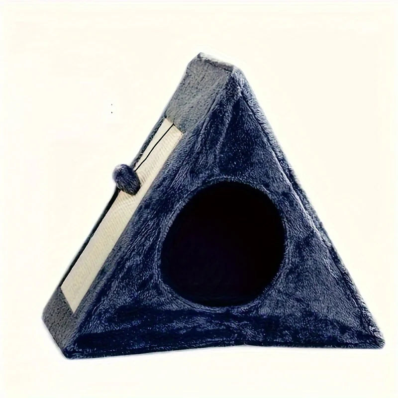 Cat bed with plush toy ball cat and scratching board (suitable for cats < 15 pounds)