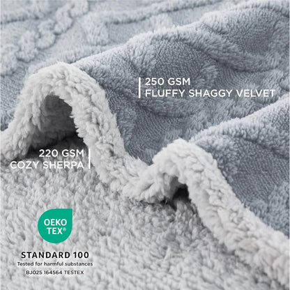 Waterproof Dog Blankets for Large Dogs - Pet Blanket for Couch Protector Washable, Premium Jacquard Coral Fleece Cat Throw Blan