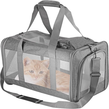 Airline Approved Pet Carrier with Breathable Honeycomb and Removable Support Board