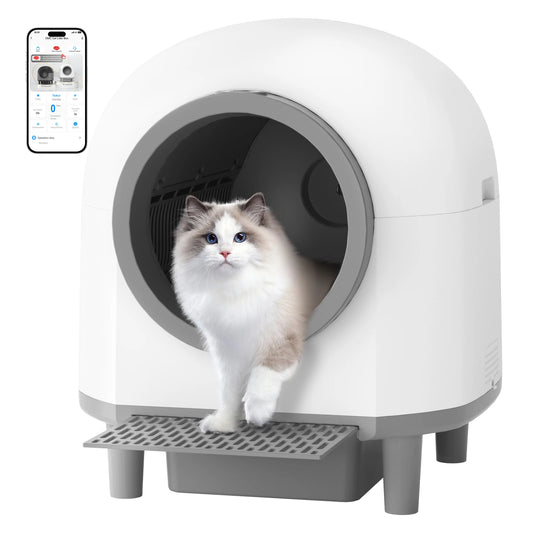 Automatic, Self Cleaning Smart Cat Litter Box with Remote Control