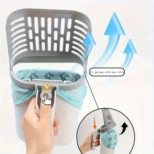 Easy-Use Cat Litter Scoop with Waste Bag Holder | Plastic Litter Box Cleaner | Ideal for All Cat Breeds | Essential Pet Supply