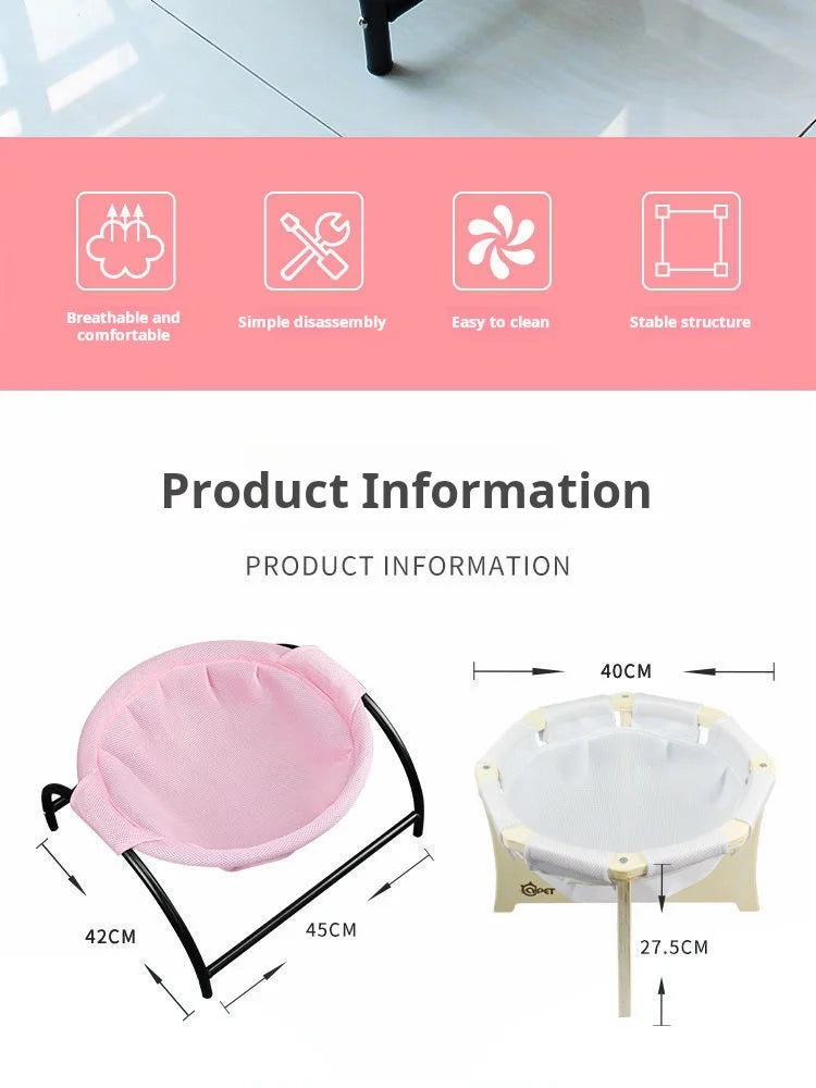 Breathable and Cooling Cat Hammock Bed
