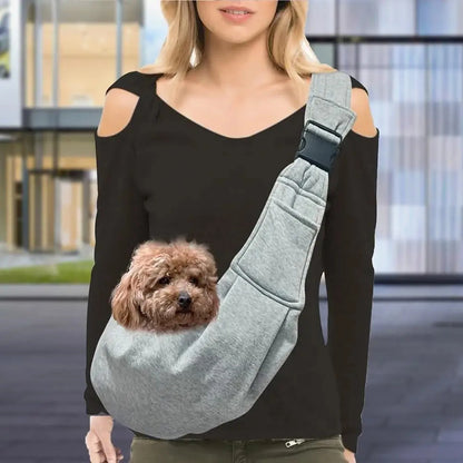Small, Hands-Free Reversible Crossbody Pet Sling Holder