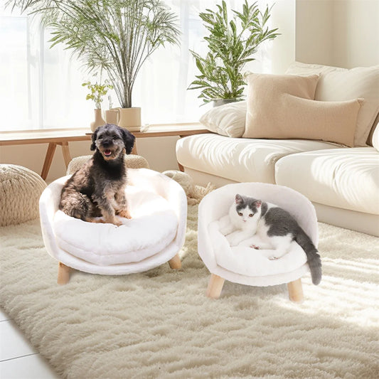 Luxury Stool Bed with Plush, Washable and Waterproof Fabric