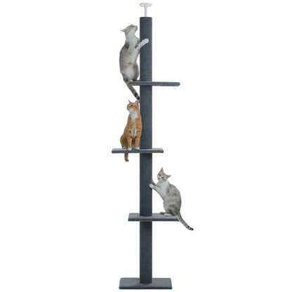 Adjustable Floor-to-Ceiling, Multi-Level Cactus Cat Tree