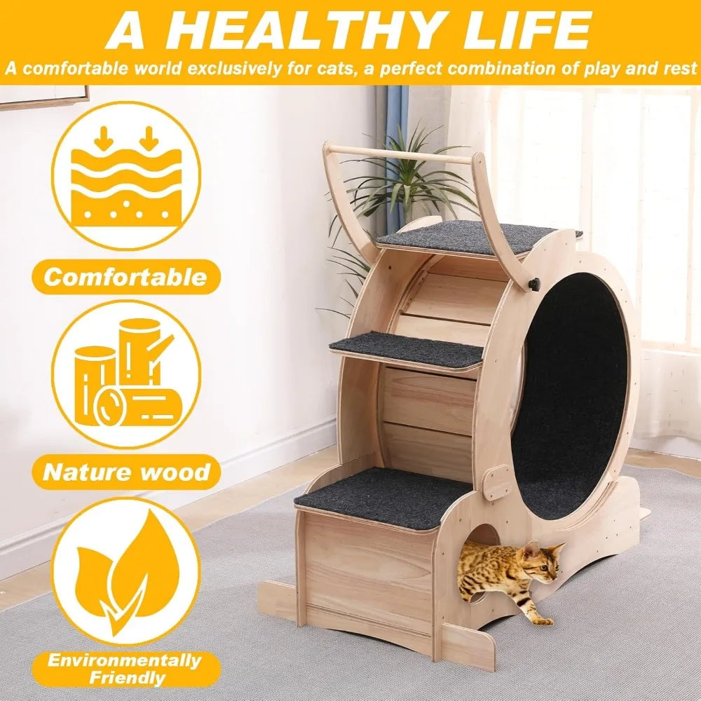Cat 7-in-1 Exercise Treadmill and Tunnel for Indoor Cats