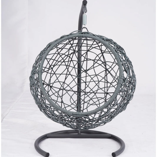 Indoor Cat Hanging Swing Bed/Egg Chair with Stand & Cushion