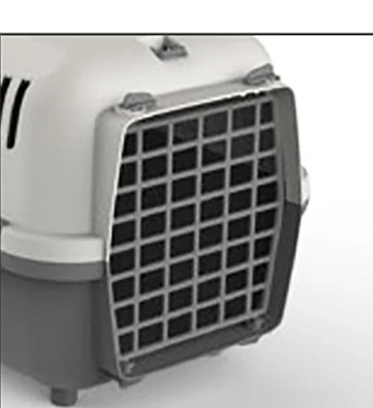 Carrier for Small Dogs and Cats with Laminated Steel Door and Ventilation Grilles