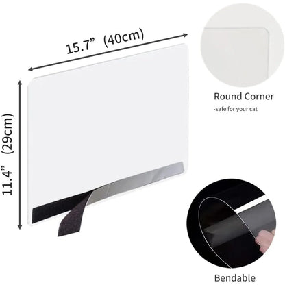 6-Pack Clear High Sided Cat Litter Box Pee Shields