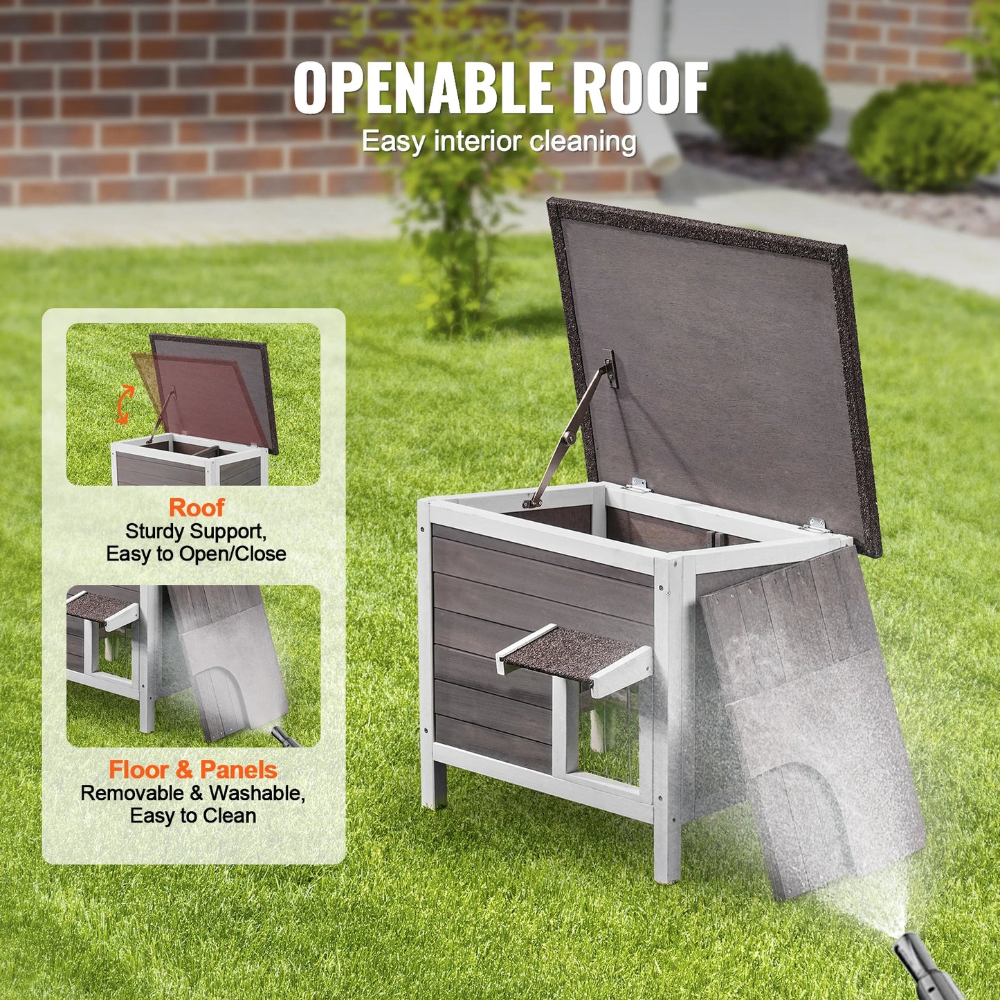Outdoor Weather proof Cat House Weatherproof with All-Round Foam Insulation