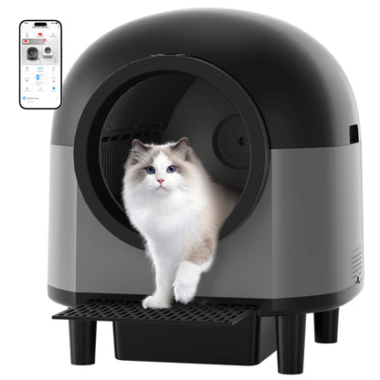 Automatic, Self Cleaning Smart Cat Litter Box with Remote Control