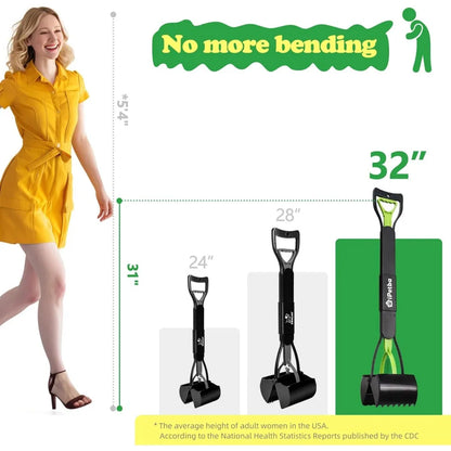 32" Foldable, Non-Bending Pooper Scooper