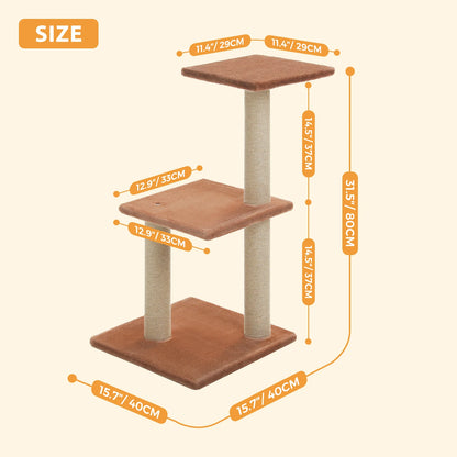 Cat tree with Scratching Posts, Big Hammock and Removable Top Perch