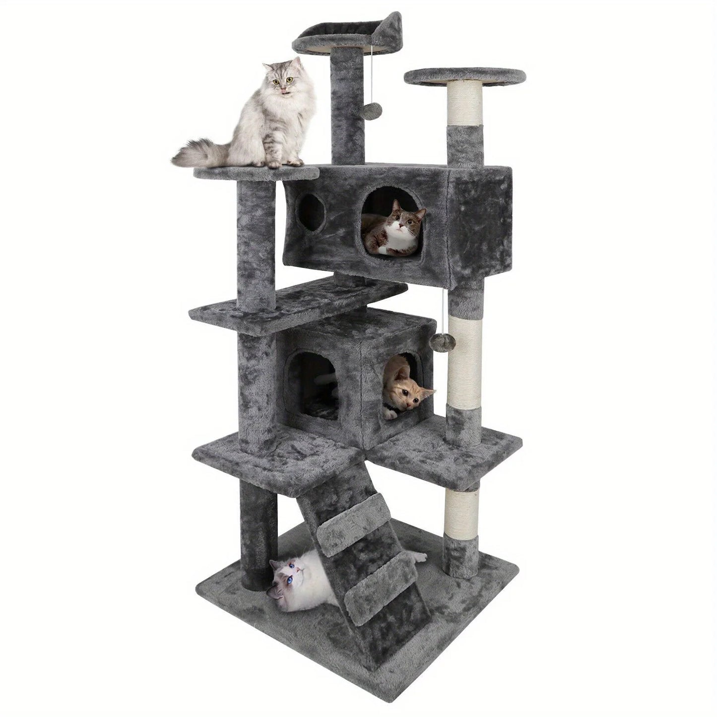 53-inch Cat Tree and Tower with Scratching Post