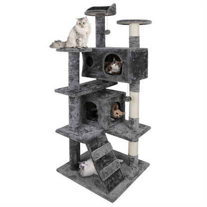 53-inch Cat Tree and Tower with Scratching Post