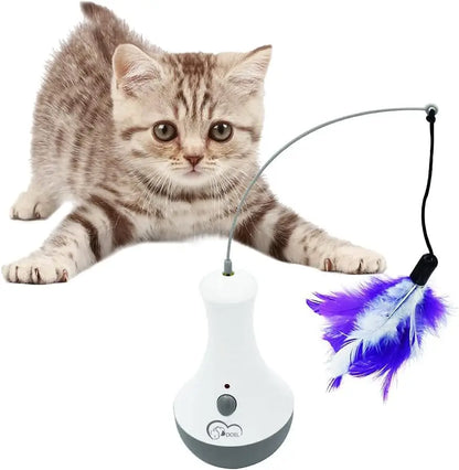 Interactive, Automatic Cat Toy with Feather Teaser