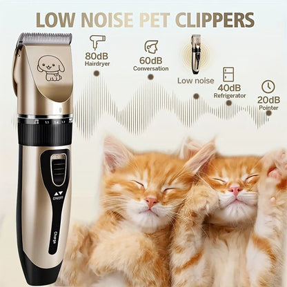 Pet Hair Trimmer Kit - Electric Precision Clippers