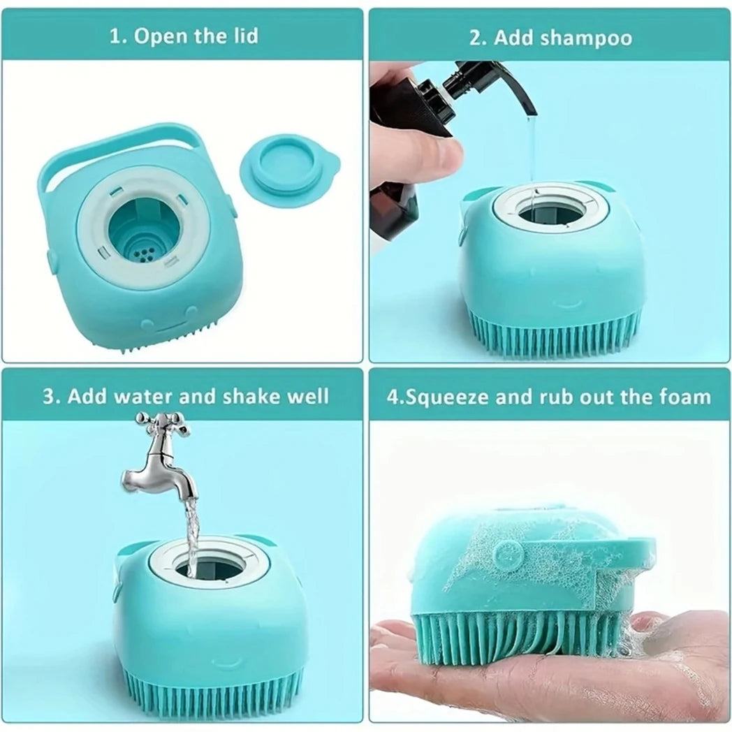 7 Pack Dog Grooming Set: Hair Removal Comb, Flea Comb, Shampoo Brush, Pet Nail Clippers, Toothbrush Set