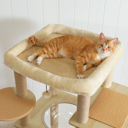 Multi-Level Cat Tree with Scratching Posts and Hammocks