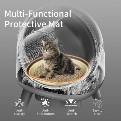 Automatic, Self-Cleaning Litter Box for Multiple Cats with App Control and Odor-Free Waste Disposal