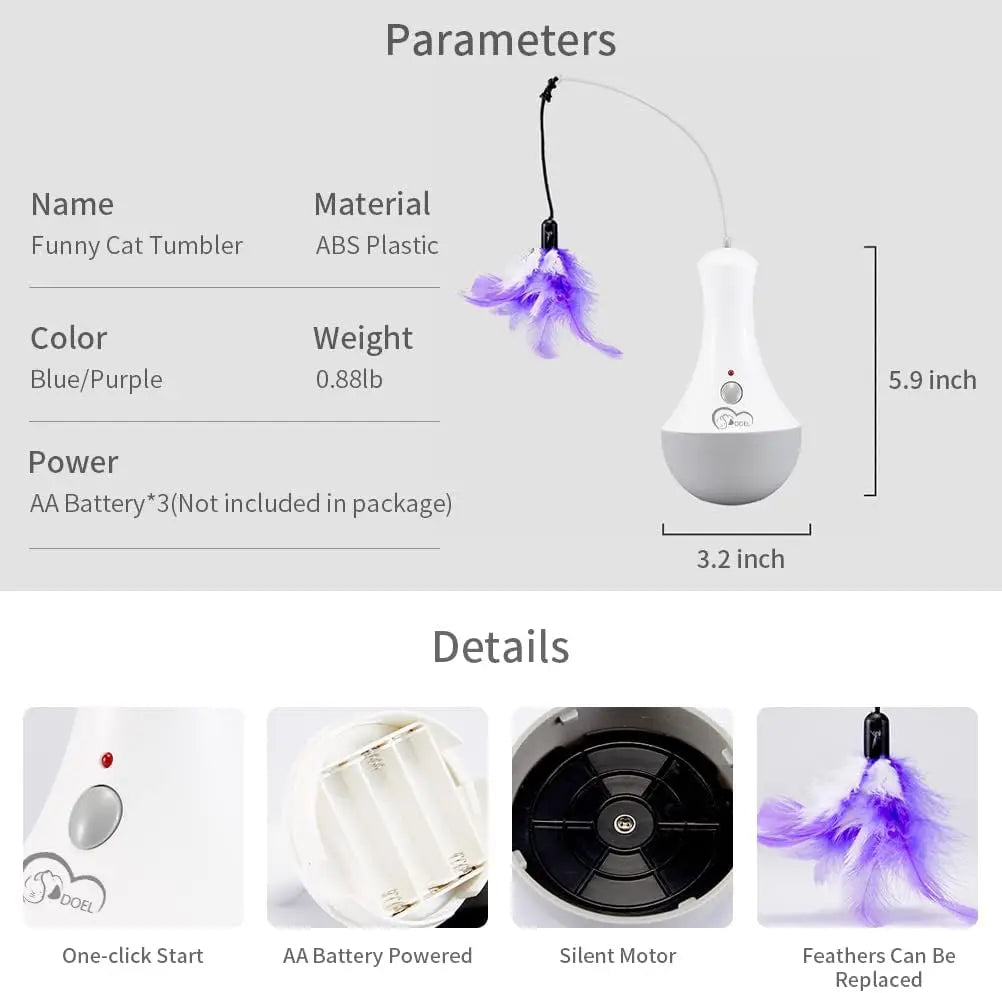 Interactive, Automatic Cat Toy with Feather Teaser