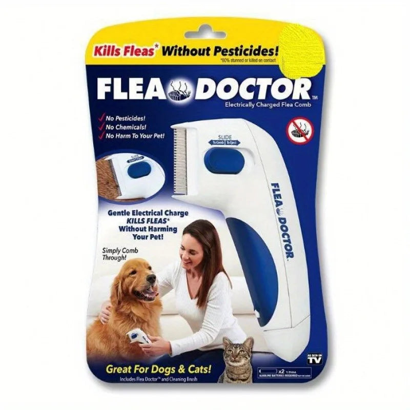 1pcs Cat & Dog lectitc Hlea Comb, hemoves oose Hai fleas,And Eggs:.lectronicice Remover, suitable For Cats, Dogs,And abits. Efec