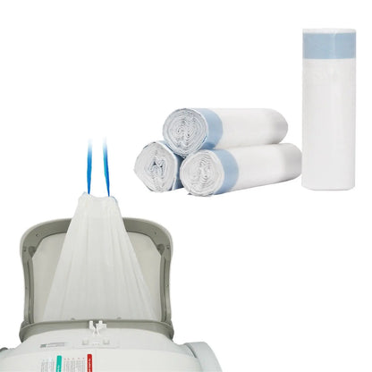 60-count Self-Cleaning Cat Litter Box  Bags  with Drawstring Design - 17x19in/45x50cm, 4 Rolls