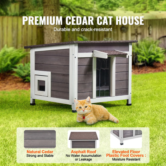 Outdoor Weather proof Cat House Weatherproof with All-Round Foam Insulation