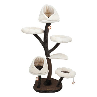6-Tier Cat Tree with Leaf-shape Hammock