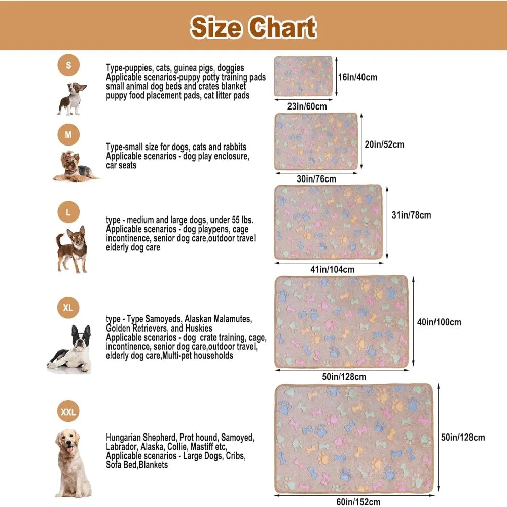 1 Pack of 3 Dog Blankets - Soft Fluffy Fleece