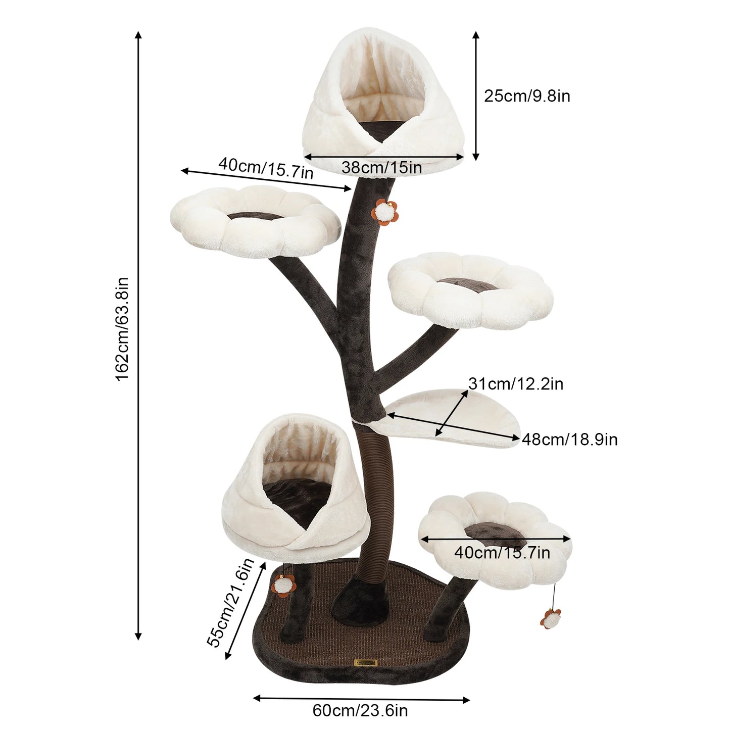 6-Tier Cat Tree with Leaf-shape Hammock