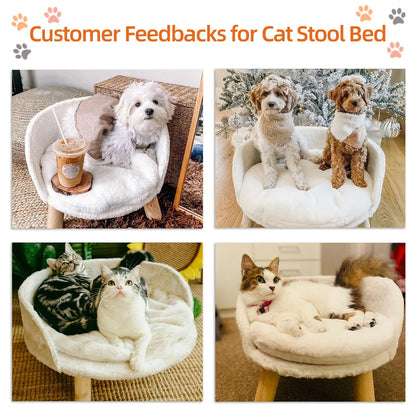 Luxury Stool Bed with Plush, Washable and Waterproof Fabric
