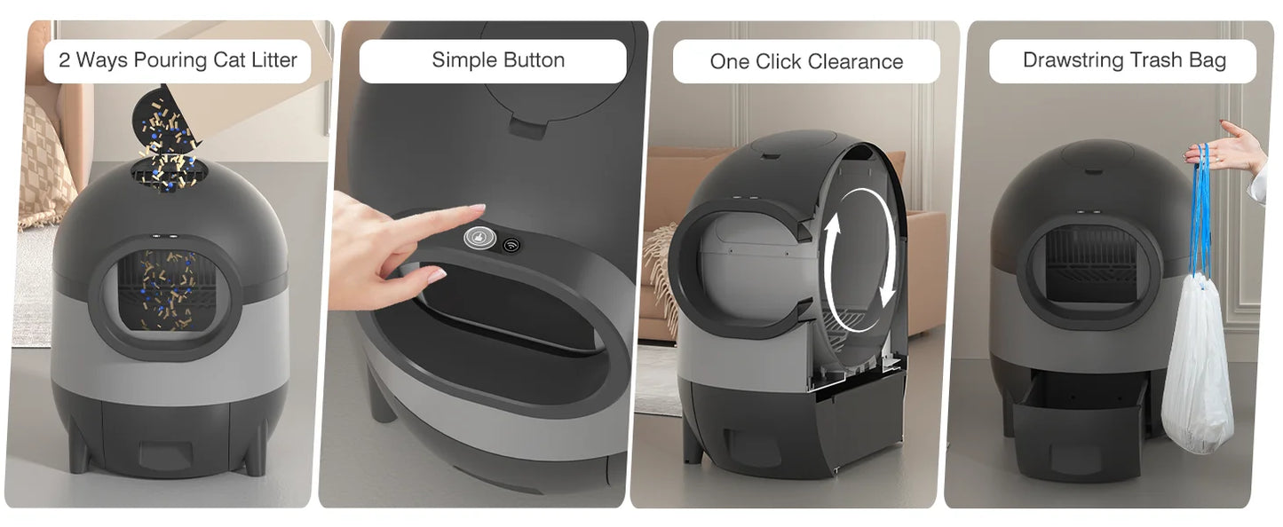 Self-Cleaning, Odor-Free Automatic Cat Litter Box