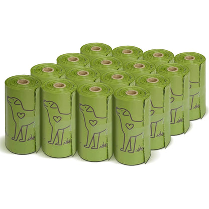 Thick Waste Poop Bag Set with Dispenser & Leash Clip for Pets