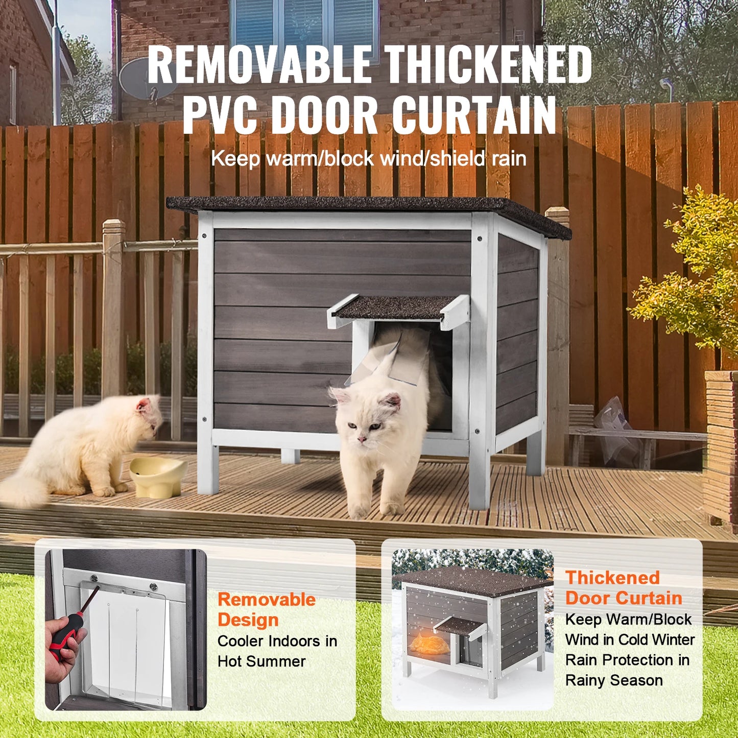 Outdoor Weather proof Cat House Weatherproof with All-Round Foam Insulation