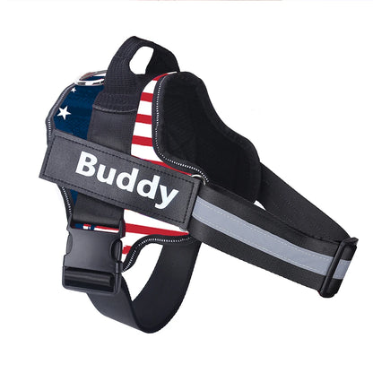 Personalized, NO PULL, Reflective, Breathable Harness Vest For Small and Large Dogs