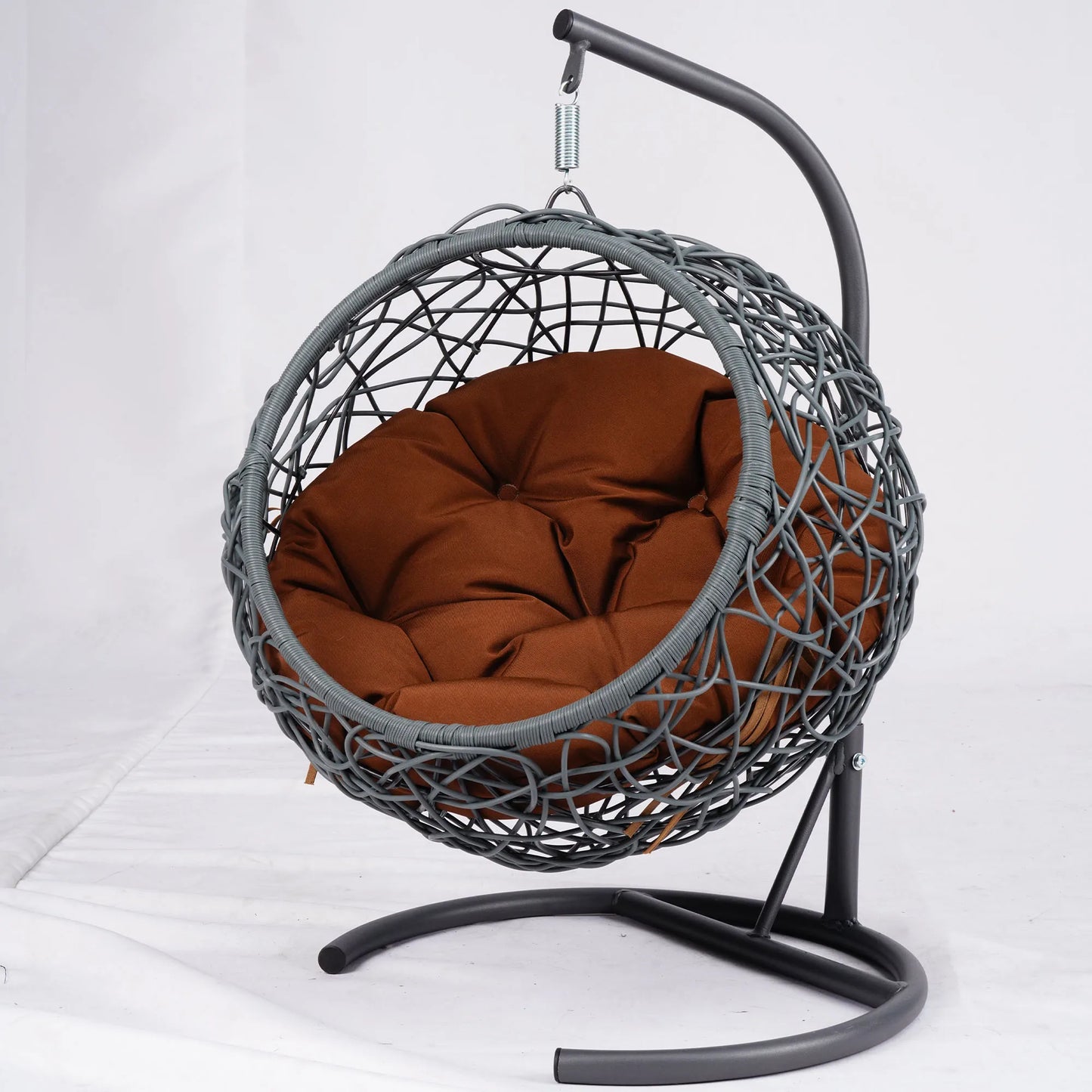Indoor Cat Hanging Swing Bed/Egg Chair with Stand & Cushion