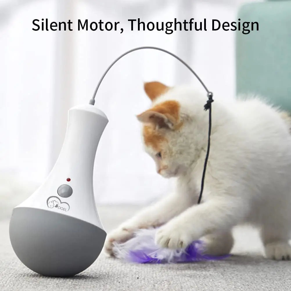 Interactive, Automatic Cat Toy with Feather Teaser