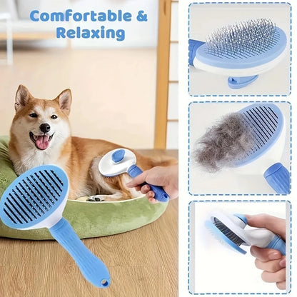 7 Pack Dog Grooming Set: Hair Removal Comb, Flea Comb, Shampoo Brush, Pet Nail Clippers, Toothbrush Set