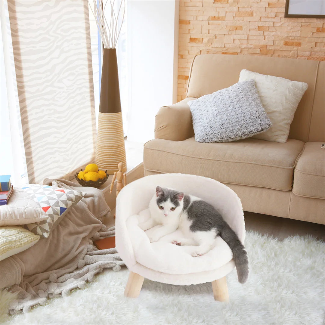 Luxury Stool Bed with Plush, Washable and Waterproof Fabric