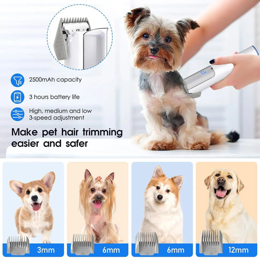 Pet Grooming Kit with 2L Vacuum Suction and 5 Grooming Tools